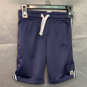 Navy and white shorts.